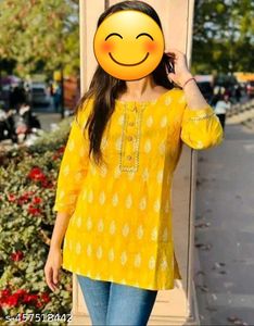 Short Yellow Kurti