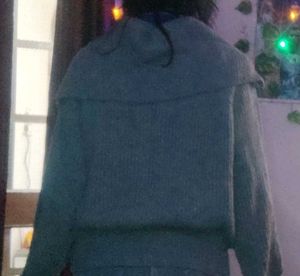 Ribbed Zip-Up Knit Cardigan