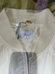 Stylish Cream Bomber Jacket