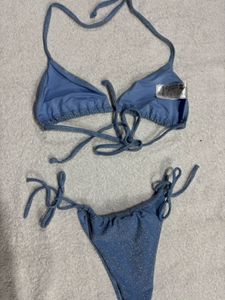 Blue Shimmer Bikini Set