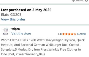 New Wipro IRON BOX