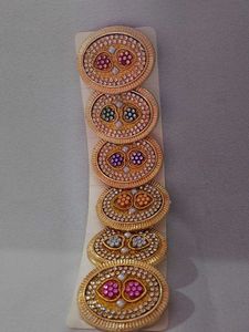 Saree Pin Brooch with Colorful Stones (Set of 6)