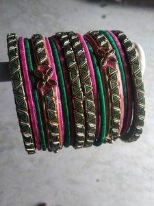 Silk Thread Bangles Set,Very Beautiful Colour ...