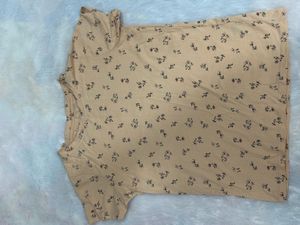 🌼 Soft Beige Floral Tee | Everyday Elegance 🌼