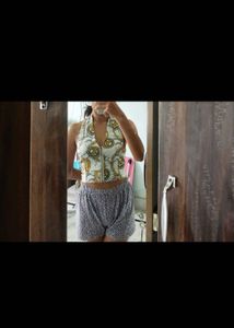 Pintersty Patterned Halterneck Top