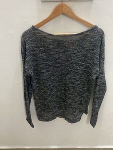 Gray Long Sleeve Top