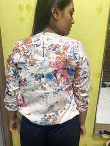 White Floral Top