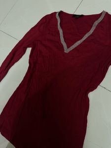 Maroon Long Sleeve Top