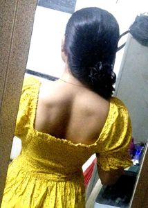 Yellow Floral Smocked Dress