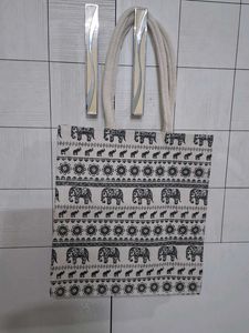 Elephant Print Tote Bag