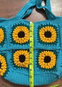 Pintresty Sunflower🌻Crochet Tote Bag