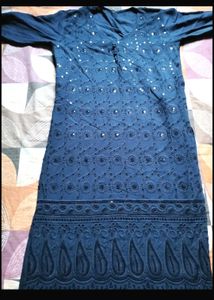Elegant Blue Embroidered Kurta