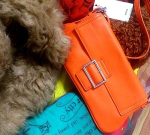 Retro Orange Buckle Shoulder Bag