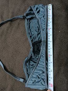 Black Bikini 🖤Top with Peach Stripe