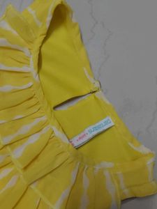 Cute Yellow Ruffled Top