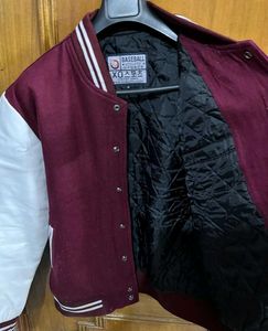KOREA UNIVERSITY MAROON VARSITY JACKET