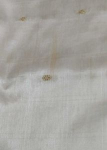 White Katan Saree