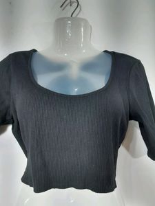 H&amp;M Black Western Crop Top(women&#39;s)