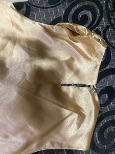 Prity Strong Satin Gold Top