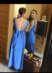 Elegant Blue Maxi Dress