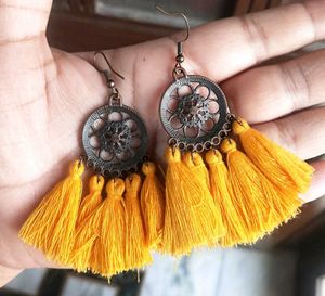 Mustard Rustic Earrings
