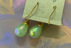 Pastel Green Drop Earrings