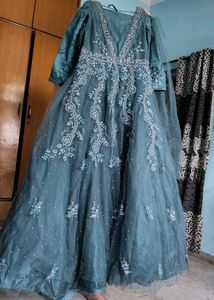 Elegant Blue Ethnic Gown