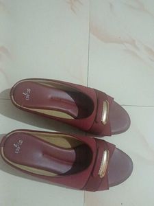 Maroon Casual Flats