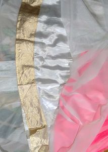 Elegant White &amp; Pink Girls Party Wear Gown |