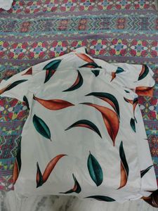 Leaf Print Casual Shirt