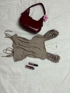 Sweetheart neckline Corset style top