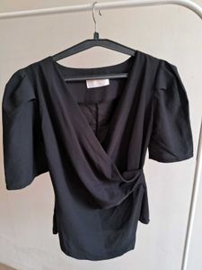 Balck Draped Top