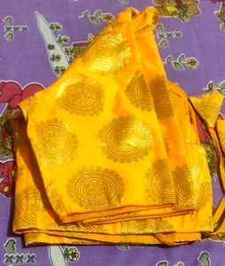 Yellow Banarasi Silk Blouse