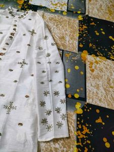 Embroidered White Kurta