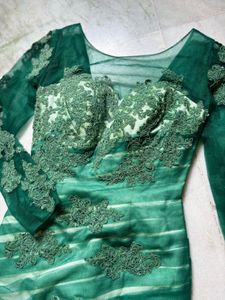 Green Embellished Gown