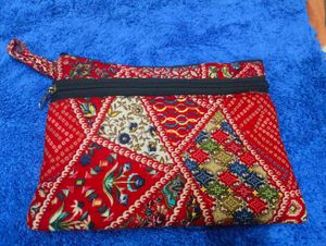 Boho Chic Patchwork Pouch