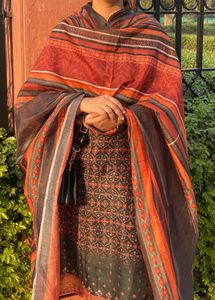 Elegant Printed Organza Dupatta &amp; Kameez