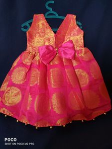combo of customised girls  frock  with free head band