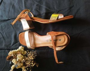 Brown Block Heel