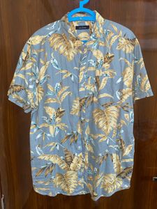 HIGHLANDER Men Green &amp; Beige Slim FitPrintedCasua