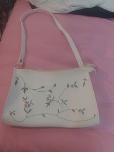 White Embroidered Sling Bags