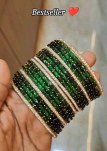 Raindrop Glass Bangle (Set of 18)