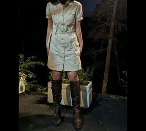 Cargo Khaki Dress.   Size- Small.       No Negotiation , Only Cash