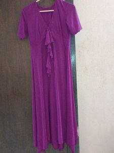 Strechable fabric Purple Dress..