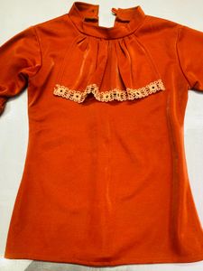 Vintage Rust  Orange Top