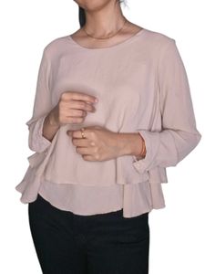 Elegant Beige Synthetic Top for Women