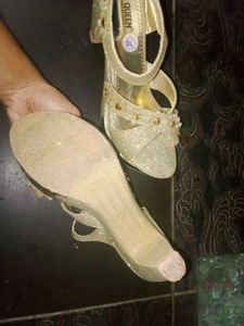 Golden High Heel Sandals