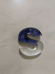 Resin Letter 'S'&'K' Keychain