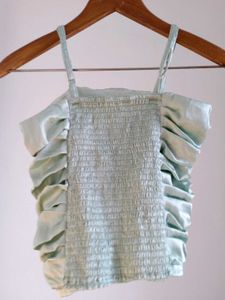 Mint Ruched Cami Top