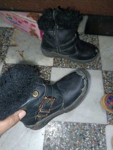 Kids Black Winter Boots